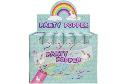 3x Party Popper Einhorn ca 20 cm Mitgebsel Kindergeburtstag Geburtstag