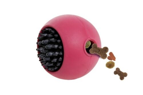 Snackball Hundespielzeug rot-schwarz 7 cm